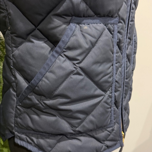 J. Crew Dark Blue Quilted Down Vest Size XS - Picture 3 of 12